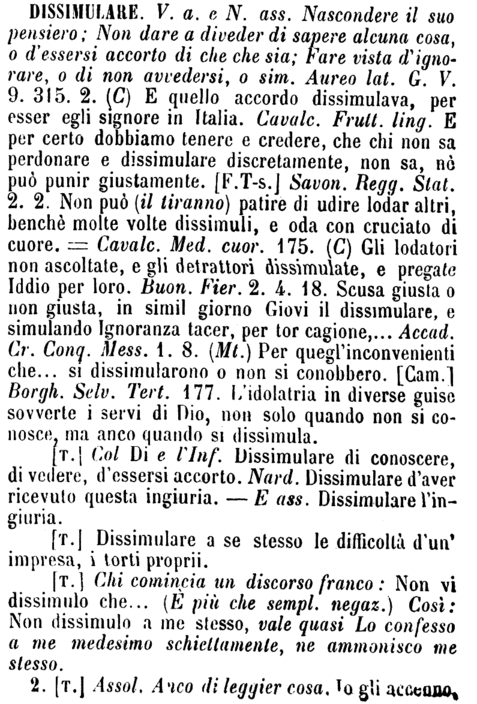 dissimulare