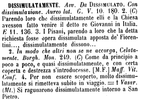 dissimulatamente