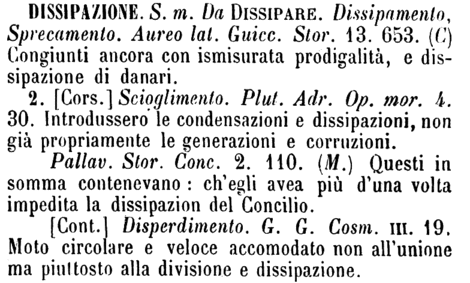 dissipazione