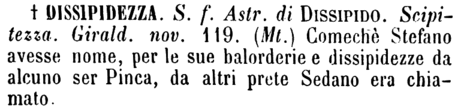 dissipidezza