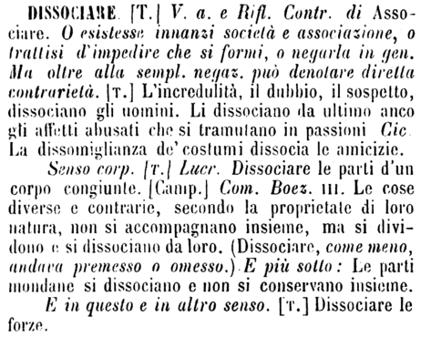 dissociare