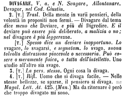 divagare