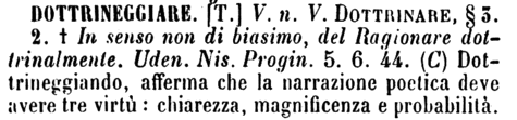 dottrineggiare