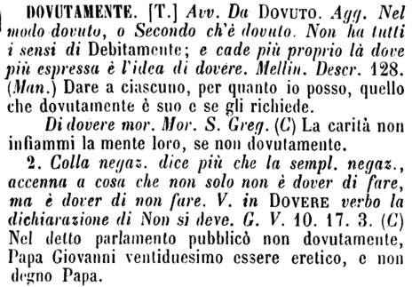 dovutamente