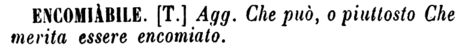 encomiabile