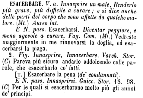 esacerbare