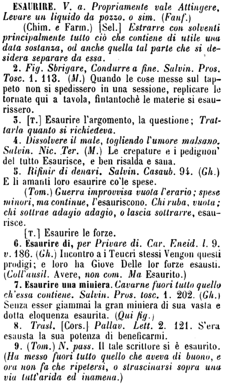 esaurire