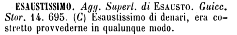esaustissimo