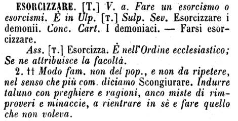 esorcizzare