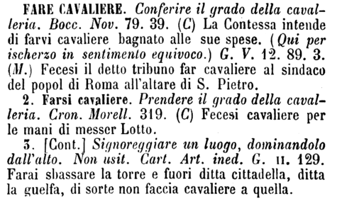 fare-cavaliere