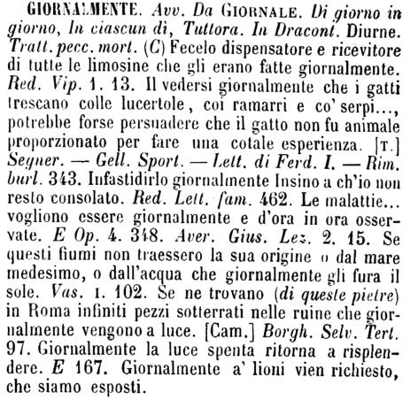 giornalmente