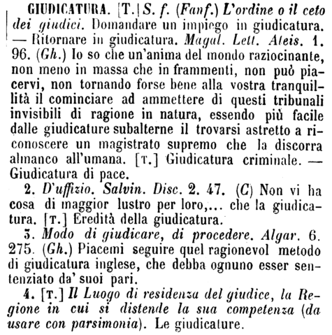 giudicatura