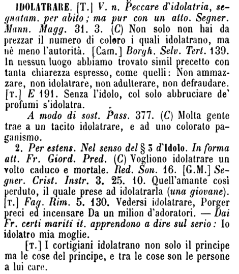 idolatrare