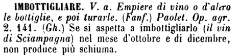 imbottigliare