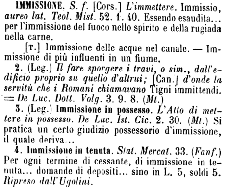 immissione