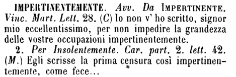 impertinentemente