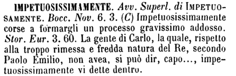 impetuosissimamente