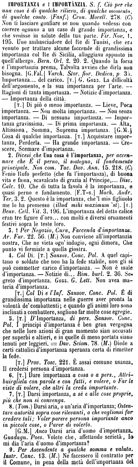 importanza