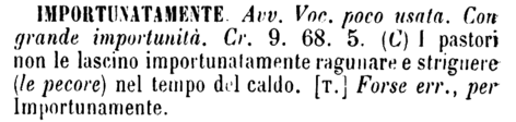importunatamente