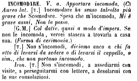 incomodare