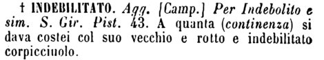 indebilitato