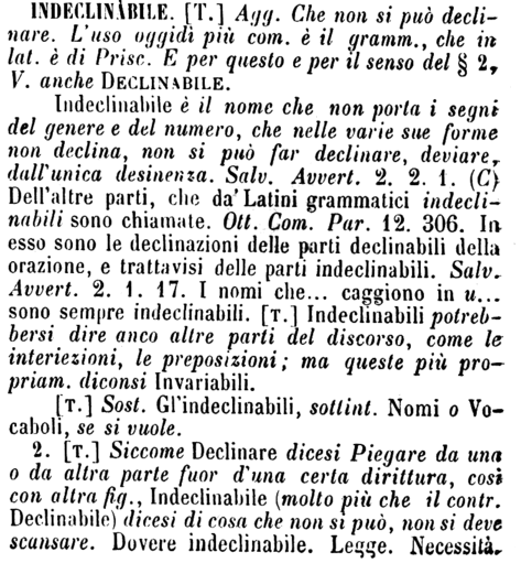 indeclinabile