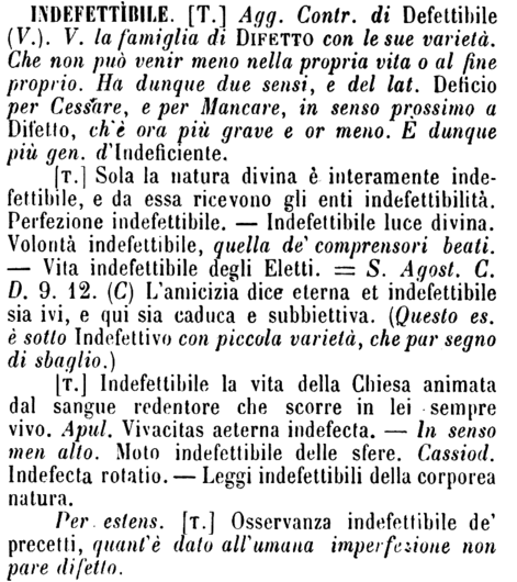 indefettibile