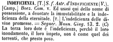 indeficienza