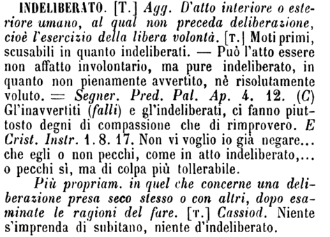 indeliberato