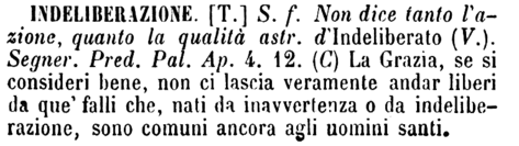indeliberazione