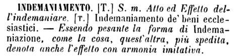 indemaniamento