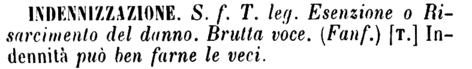 indennizzazione