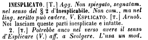 inesplicato
