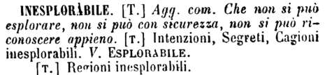inesplorabile