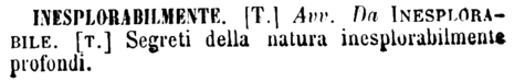 inesplorabilmente