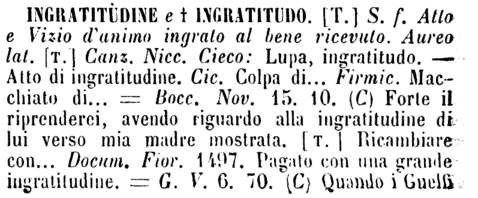 ingratitudine