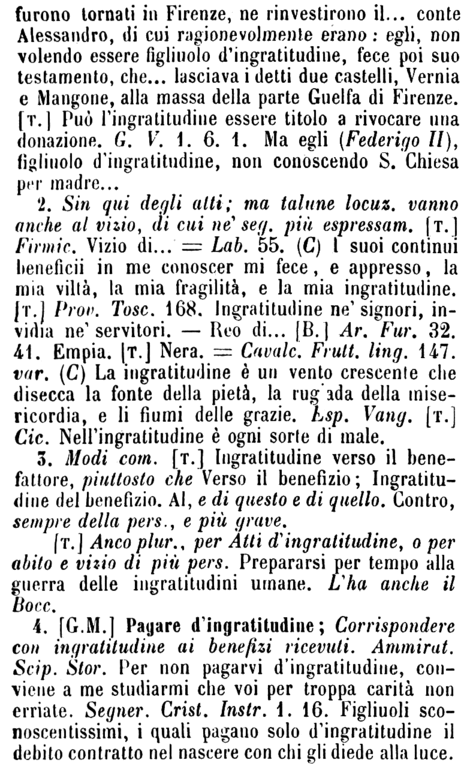 ingratitudine