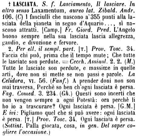 lasciata