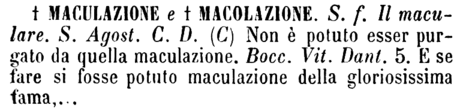 maculazione