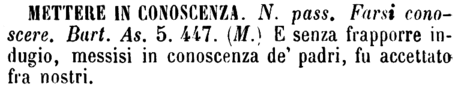 mettere-in-conoscenza