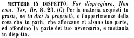 mettere-in-dispetto
