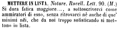 mettere-in-lista