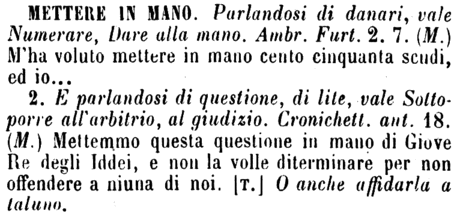 mettere-in-mano