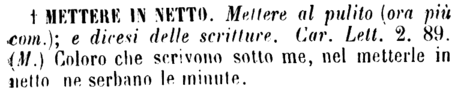mettere-in-netto