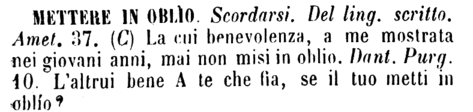 mettere-in-oblio
