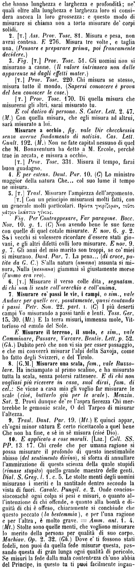 misurare