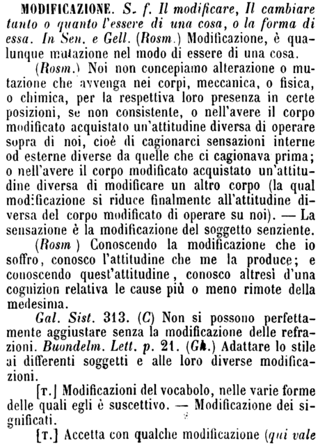 modificazione