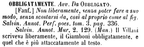 obbligatamente