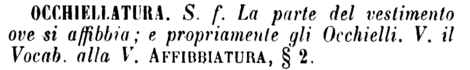 occhiellatura