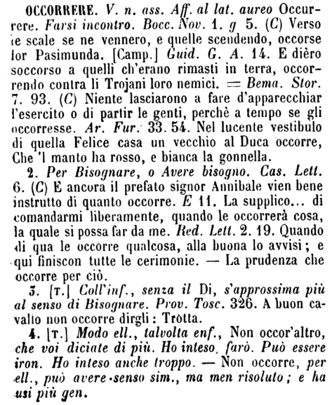 occorrere